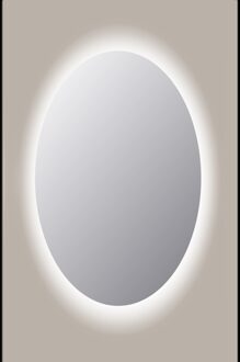 Sanicare Spiegel Ovaal Sanicare Q-Mirrors 100x70 cm PP Geslepen LED Warm White Met Sensor