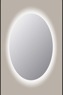 Sanicare Spiegel Ovaal Sanicare Q-Mirrors 100x70 cm PP Geslepen LED Warm White Zonder Sensor