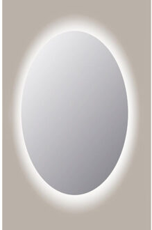 Sanicare Spiegel Ovaal Sanicare Q-Mirrors 70x100 cm PP Geslepen LED Cold White Zonder Sensor Sanicare