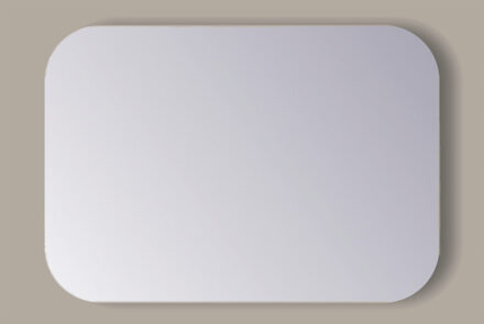 Sanicare Spiegel Rechthoek Sanicare Q-Mirrors Afgeronde Hoeken 60x65 cm PP Geslepen Incl. Ophanging
