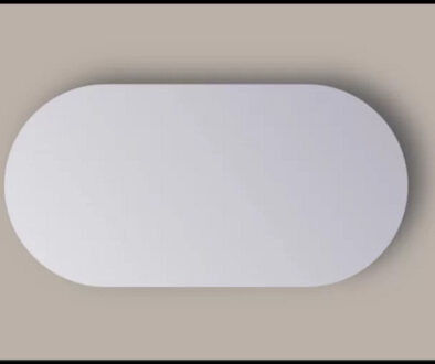 Sanicare Spiegel Sanicare Q-Mirrors 100x70 cm Ovaal/Rond Met Rondom LED Cold White incl. ophangmateriaal Met Sensor Sanicare