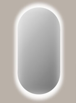 Sanicare Spiegel Sanicare Q-Mirrors 40x80 cm Ovaal/Rond Met Rondom LED Warm White incl. ophangmateriaal Met Sensor Sanicare