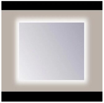 Sanicare Spiegel Sanicare Q-Mirrors 60x60 cm PP-Geslepen Vierkant Met Rondom LED Warm White en Afstandsbediening incl. ophangmateriaal Sanicare