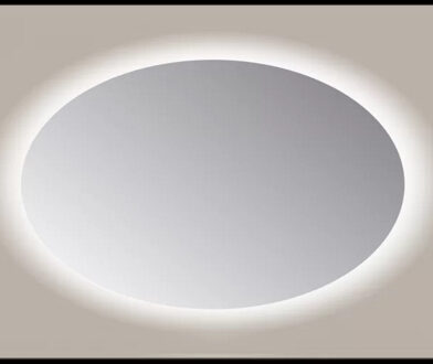 Sanicare Spiegel Sanicare Q-Mirrors 70x100 cm Ovaal Met Rondom LED Warm White Verlichting en Afstandsbediening incl. ophangmateriaal