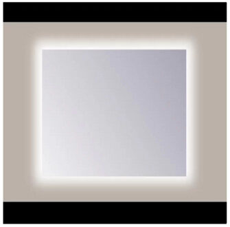 Sanicare Spiegel Sanicare Q-Mirrors 75x60 cm PP-Geslepen Vierkant Met Rondom LED Cold White en Afstandsbediening incl. ophangmateriaal