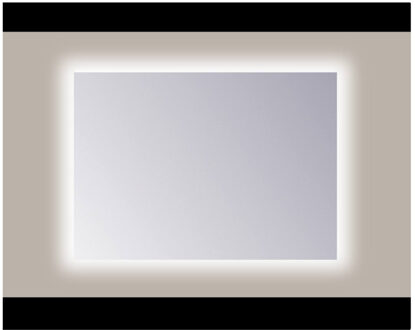 Sanicare Spiegel Sanicare Q-mirrors Zonder Omlijsting 60 x 100 cm Rondom Cold White LED PP Geslepen Sanicare