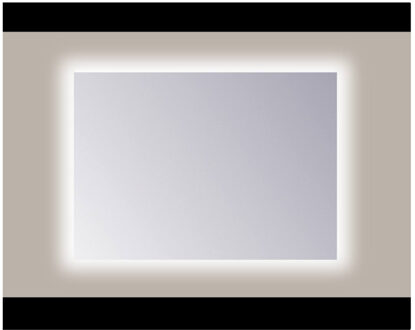 Sanicare Spiegel Sanicare Q-mirrors Zonder Omlijsting 60 x 75 cm Rondom Warm White LED PP Geslepen
