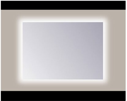 Sanicare Spiegel Sanicare Q-mirrors Zonder Omlijsting 60 x 85 cm Rondom Cold White LED PP Geslepen Sanicare