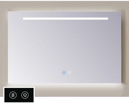 Sanicare Spiegel Sanicare TuTTi 120 cm met LED 1 Horizontale Strook en Ambi Onder en Spiegelverwarming