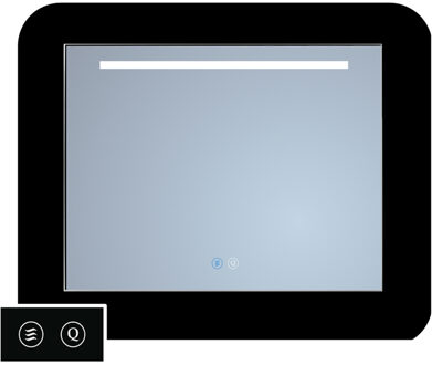 Sanicare Spiegel Sanicare TuTTi 75 cm met LED 1 Horizontale Strook en Spiegelverwarming met Lijst Chroom