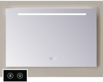 Sanicare Spiegel Sanicare TuTTi 90 cm met LED 1 Horizontale Strook en Spiegelverwarming