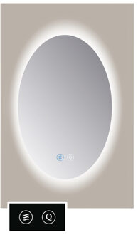Sanicare Spiegel Sanicare TuTTi Ovaal 120x80 cm met LED Ambiance Rondom en spiegelverwarming