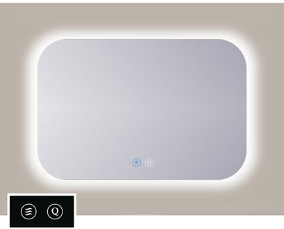 Sanicare Spiegel Sanicare TuTTi Rechthoek Afgerond 70 cm met LED Ambiance Rondom en Spiegelverwarming