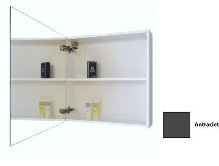 Sanicare Spiegelkast Sanicare Qlassics 60 cm 1 Deur Antraciet Rechts