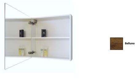 Sanicare Spiegelkast Sanicare Qlassics 60 cm 1 Deur Belluno Eiken Rechts Belluno-Eiken