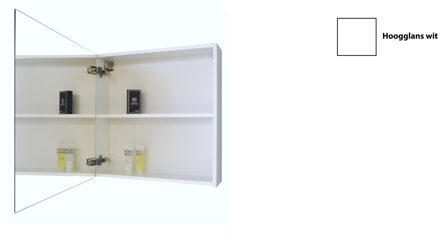 Sanicare Spiegelkast Sanicare Qlassics 60 cm 1 Deur Hoogglans Wit Rechts