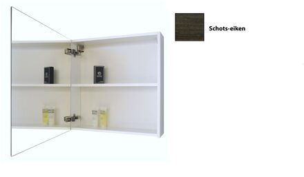 Sanicare Spiegelkast Sanicare Qlassics 60 cm 1 Deur Schots-Eiken Links Zwart