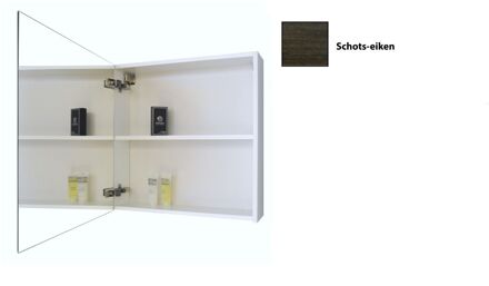 Sanicare Spiegelkast Sanicare Qlassics 60 cm 1 Deur Schots-Eiken Links Zwart