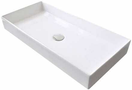 Sanicare Wastafel Sanicare Q16 75,5x35x10 cm Keramiek Wit Sanicare