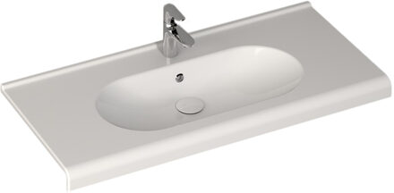 Sanicare Wastafel Sanicare Q9 Inclusief Kraangat en Overloop 80x47cm Keramisch Wit (exclusief meubel)