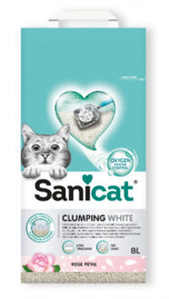 Sanicat 2 x 8 l Sanicat Clumping White Rose Kattenbakvulling
