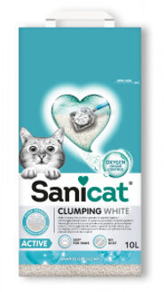 Sanicat Clumping White Active Marseille zeep kattenbakvulling 2 x 10 liter