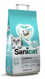 Sanicat Clumping White kattenbakvulling geurloos 10L 10 liter