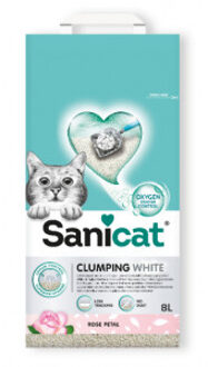 Sanicat Clumping White Rose Petal kattenbakvulling 2 x 8 liter