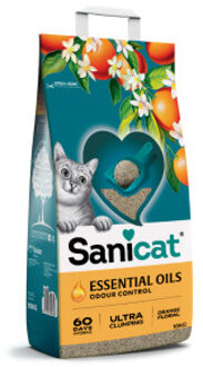 Sanicat Essential Oils Ultra Clumping Orange Floral kattenbakvulling 2 x 10 kg