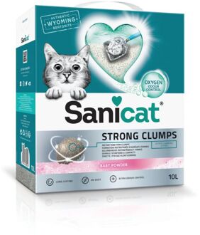 Sanicat Strong Clumps - Kattenbakvulling - Babypoeder - 10 L