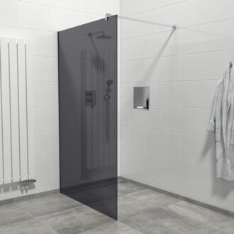 Saniclass Bellini inloopdouche 120x200cm veiligheidsglas rook glas anti kalk chroom