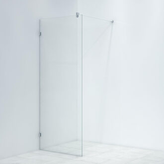 Saniclass Bellini inloopdouche met scharnierbevestiging 80x200cm 8mm veiligheidsglas anti kalk chroom