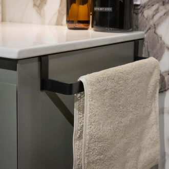 Saniclass Chaci handdoekrek - universeel - mat zwart 088960 Zwart mat