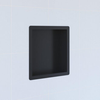 Saniclass Hide luxe inbouwnis - 30x30x10cm - met flens - zwart mat sw373537
