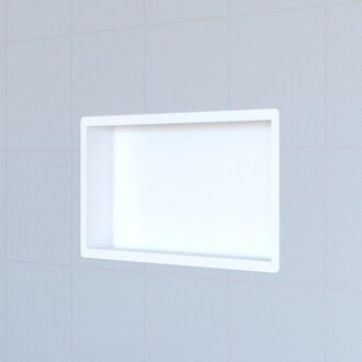 Saniclass Hide luxe inbouwnis - 30x60x10cm - met flens - wit mat sw641730