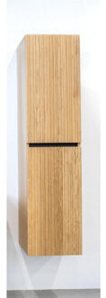 Saniclass Holz Base Hoge Kast - 160cm - 2 deuren - greeploos - eiken SW773964 Eiken mat