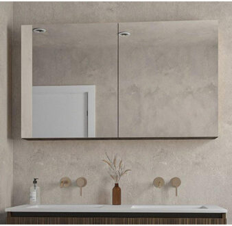 Saniclass Holz Base Spiegelkast - 120x70cm - donker eiken SW773986