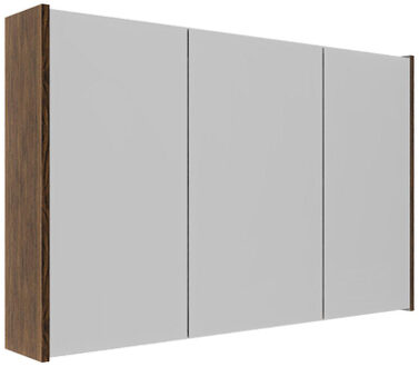 Saniclass Holz Pure Spiegelkast - 100x63x16cm - inclusief zijpanelen - Walnut pure SW1420838/SW1212817