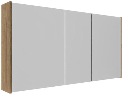 Saniclass Holz Pure Spiegelkast - 120x63x16cm - inclusief zijpanelen - Eiken natural SW1420836/SW1212818