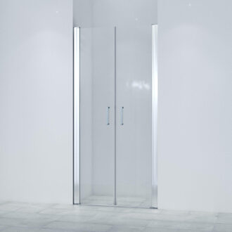 Saniclass Neptune Pendeldeur 100x200cm 6mm veiligheidsglas anti kalk chroom