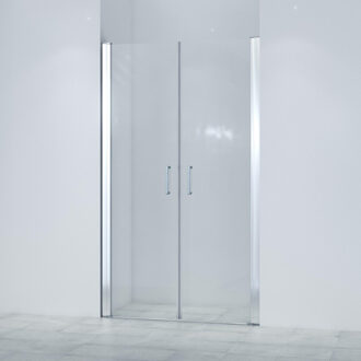 Saniclass Neptune Pendeldeur 120x200cm 6mm veiligheidsglas anti kalk chroom
