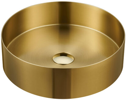 Saniclass ONE Waskom - 36x36x11cm - RVS - Geborsteld messing (goud) SP-WB36A-Brushed Brass Messing geborsteld (goud)
