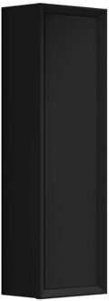 Saniclass Prime Core Hoge Kast - 120x34.5x34.5cm - 1 deur - mat zwart - MDF 88486 Zwart mat