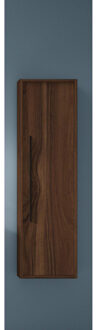Saniclass Prime Essential Hoge Kast - 120x35x35cm - 1 deur - noten - MDF AQUA_HIGH_CABINET_Valenti Noten (hout) mat