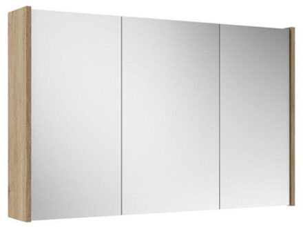 Saniclass Prime Spiegelkast - 100x63x16cm - inclusief zijpanelen - eiken SW1212817/SW812072