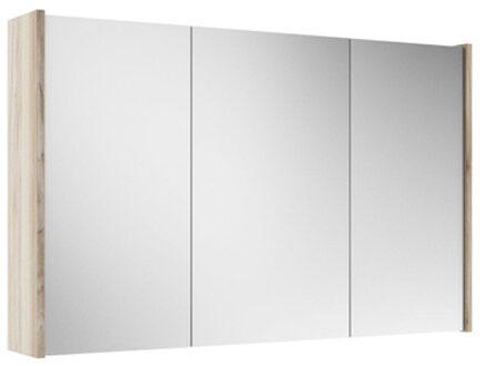 Saniclass Prime Spiegelkast - 100x63x16cm - inclusief zijpanelen - licht eiken SW1212817/SW910735