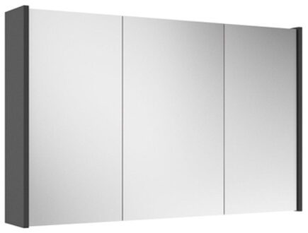 Saniclass Prime Spiegelkast - 100x63x16cm - inclusief zijpanelen - mat antraciet SW1212817/SW892636 Antraciet mat