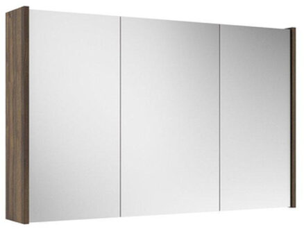 Saniclass Prime Spiegelkast - 100x63x16cm - inclusief zijpanelen - noten (hout) SW1212817/SW812073