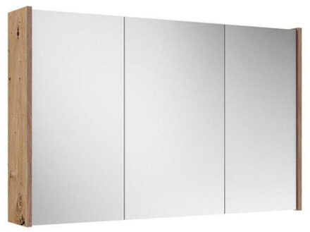 Saniclass Prime Spiegelkast - 100x63x16cm - inclusief zijpanelen - Rustiek Eiken SW1212817/SW1027172