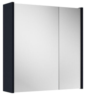 Saniclass Prime Spiegelkast - 60x63x16cm - inclusief zijpanelen - mat marine blauw SW1212815/SW892635 Marine mat (blauw)